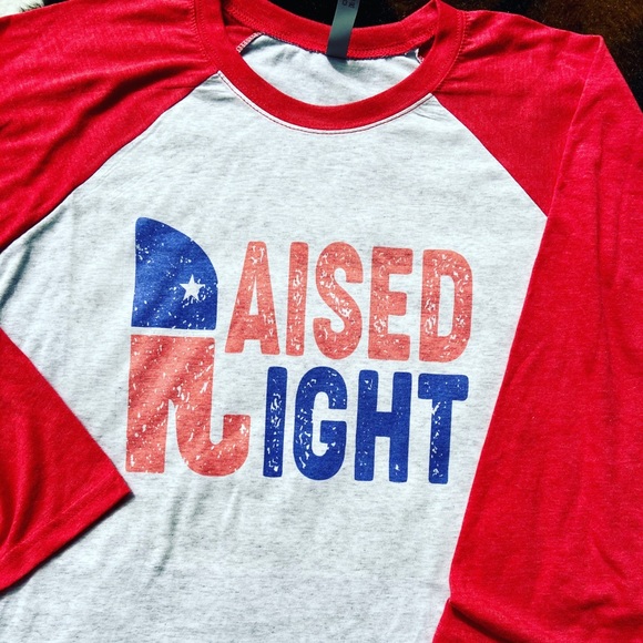NEW!! RAISED RIGHT Baseball t! - Picture 1 of 1